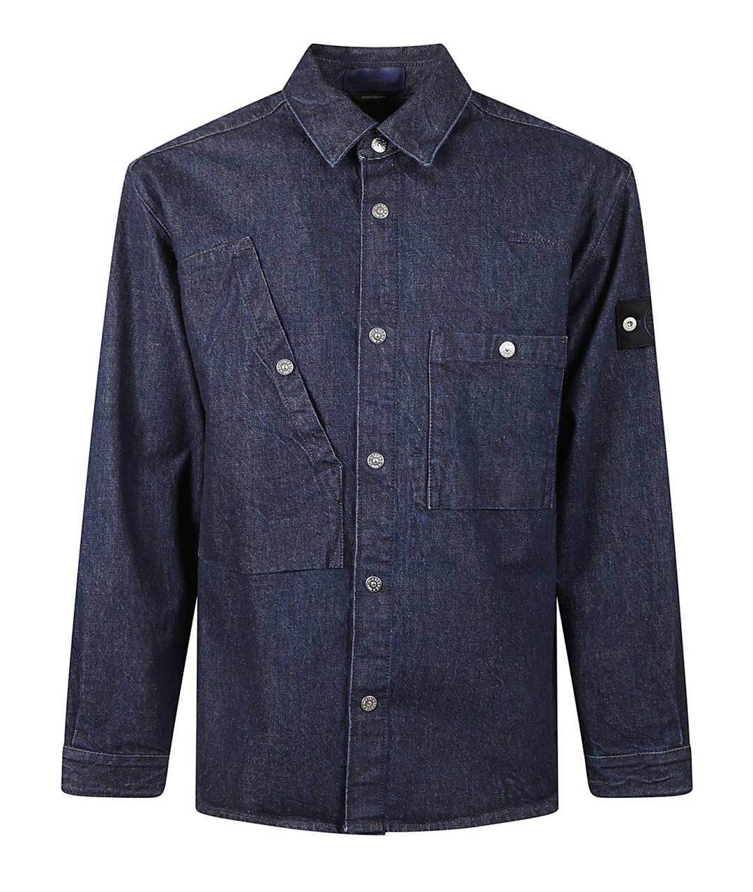 STONE ISLAND Синяя хлопковая кэжуал рубашка, фото 1