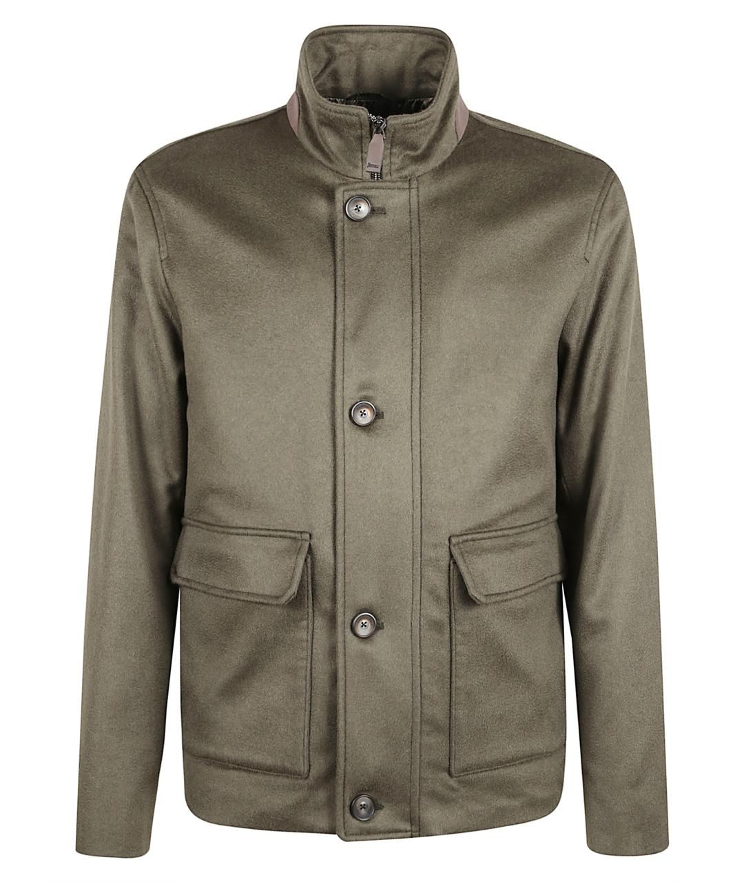 HERNO Зеленая кашемировая куртка, фото 1