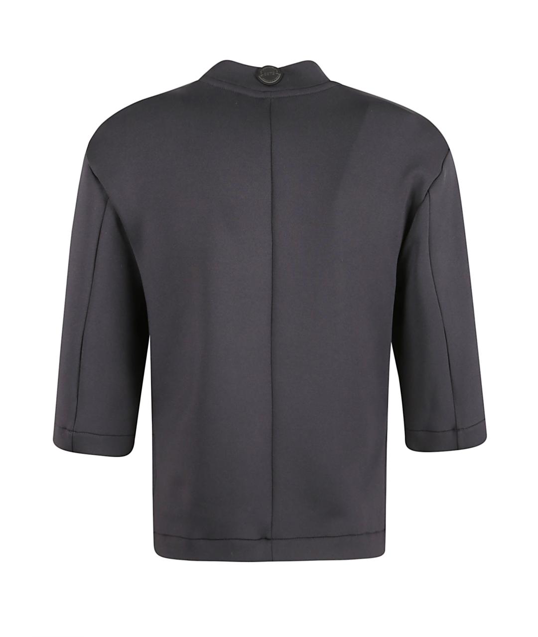 MONCLER Черная полиэстеровая футболка, фото 3