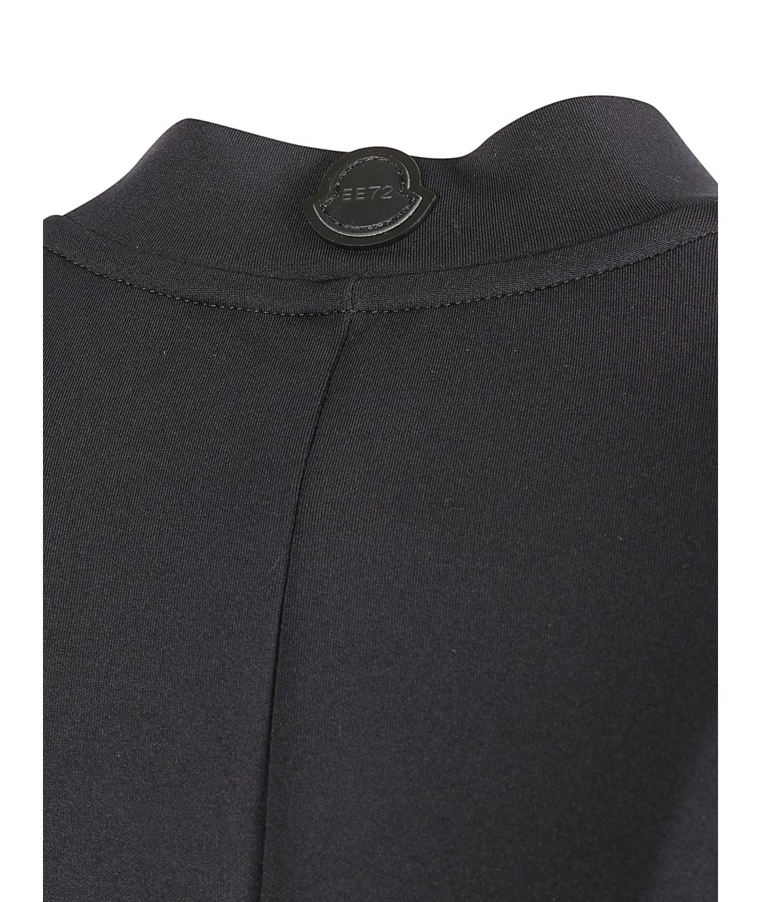 MONCLER Черная полиэстеровая футболка, фото 2