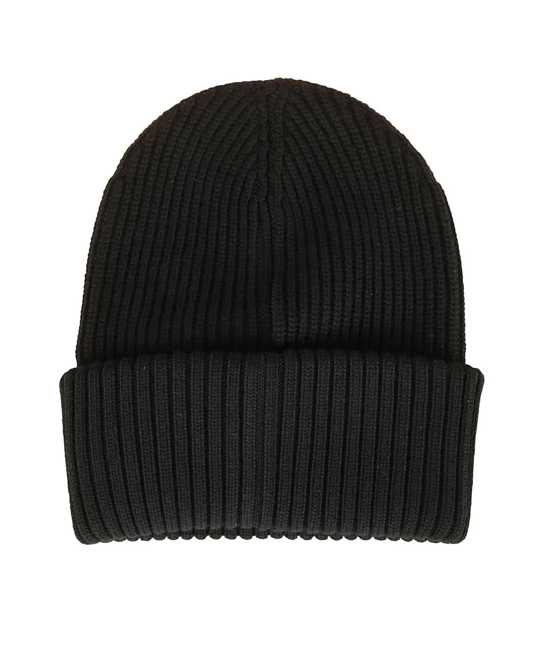 MONCLER Черная шерстяная шапка, фото 2