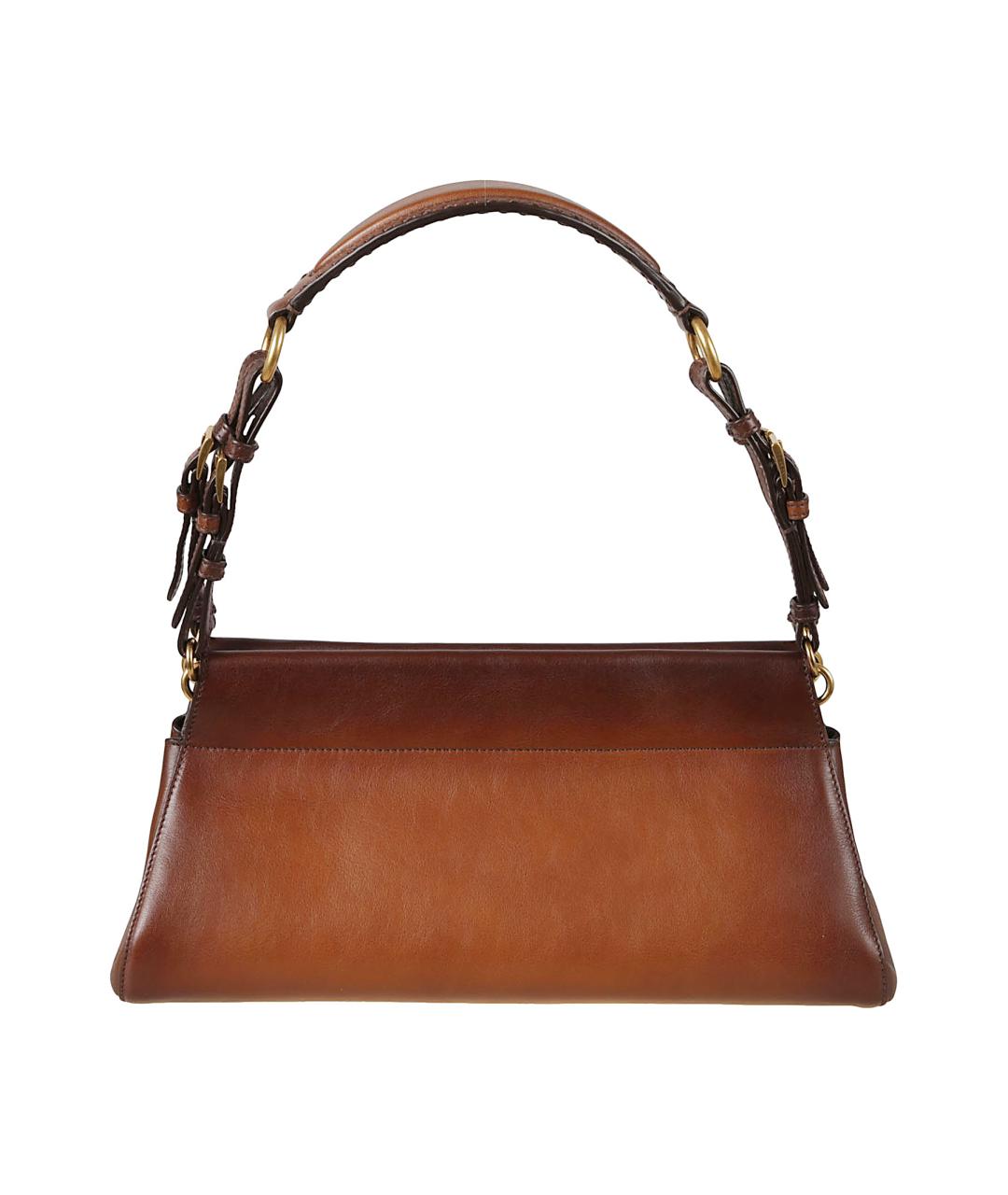 PRADA Коричневая кожаная сумка через плечо, фото 2