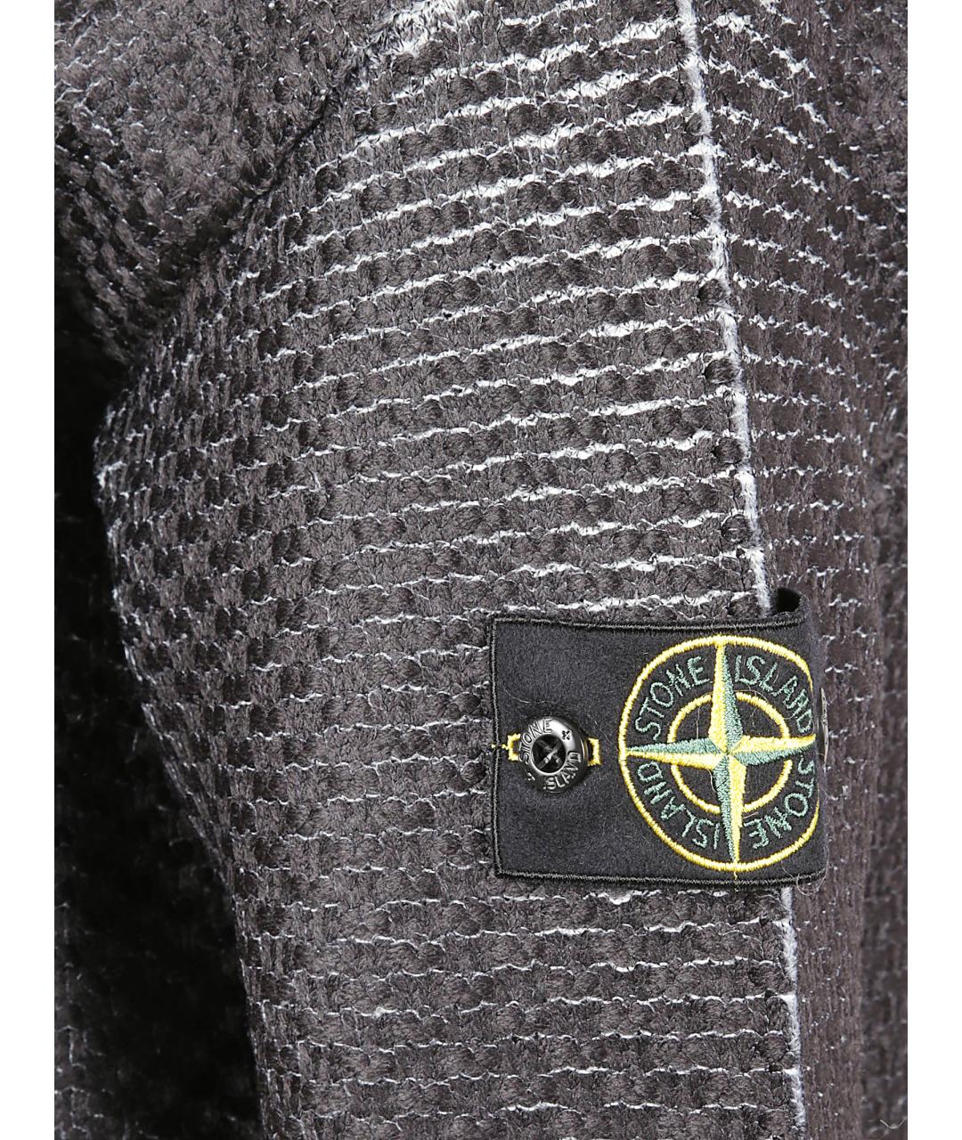 STONE ISLAND Серый полиэстеровый кардиган, фото 2