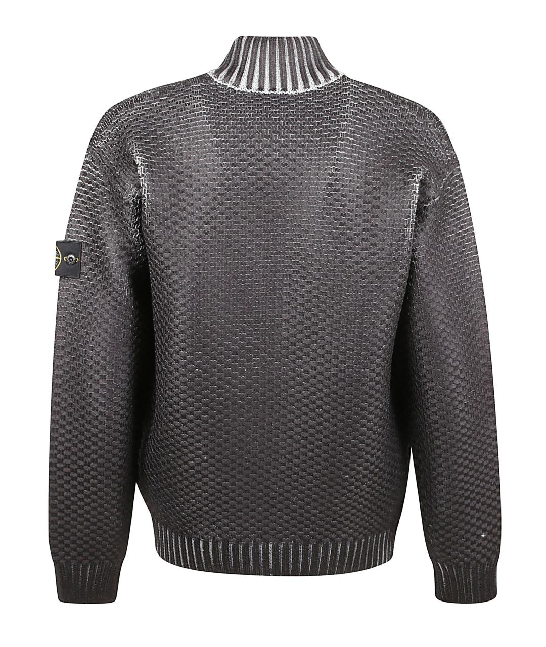 STONE ISLAND Серый полиэстеровый кардиган, фото 3