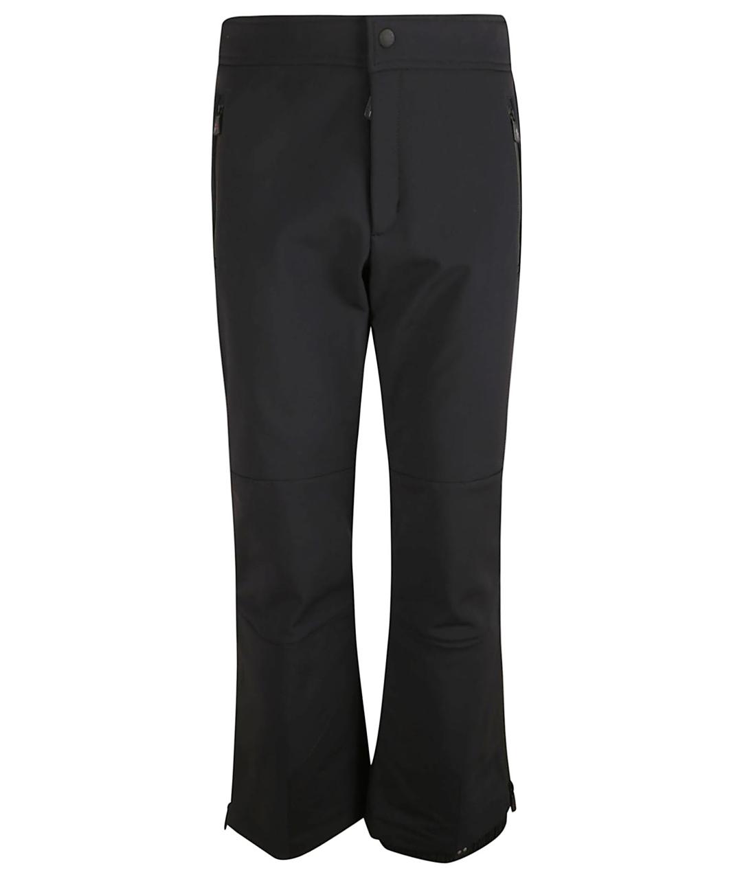 MONCLER GRENOBLE Черные полиамидовые повседневные брюки, фото 1