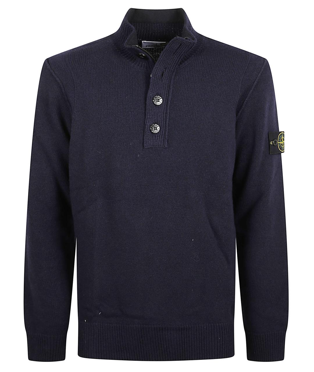 STONE ISLAND Синее поло с длинным рукавом, фото 1