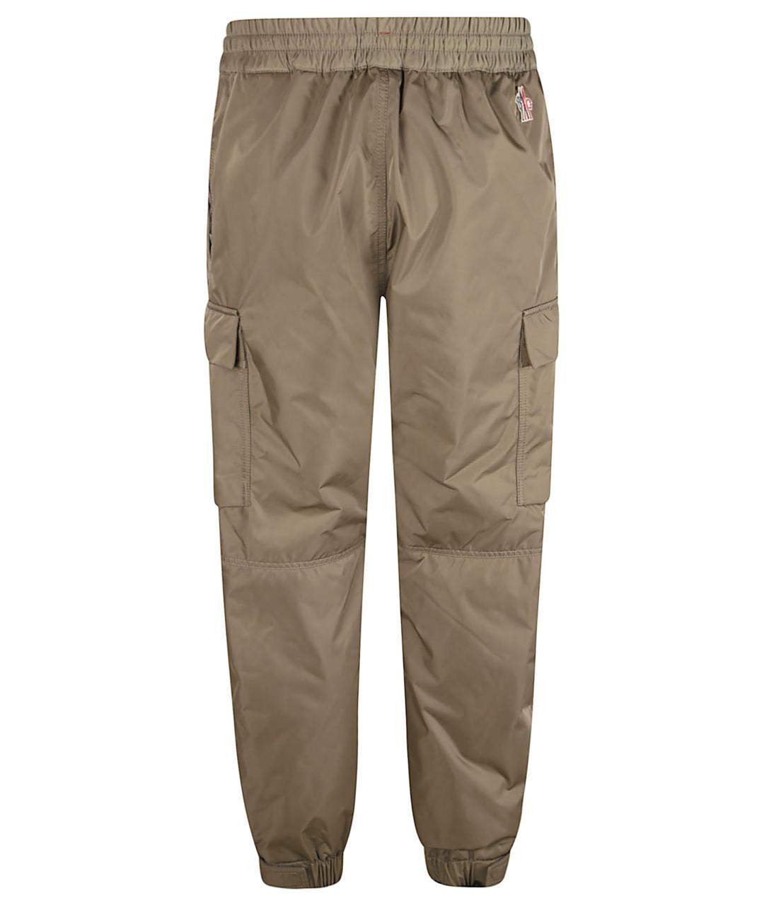 MONCLER GRENOBLE Хаки полиэстеровые повседневные брюки, фото 3