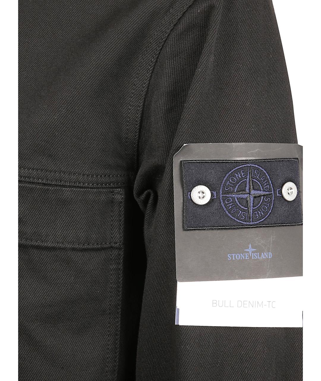 STONE ISLAND Черная хлопковая куртка, фото 2