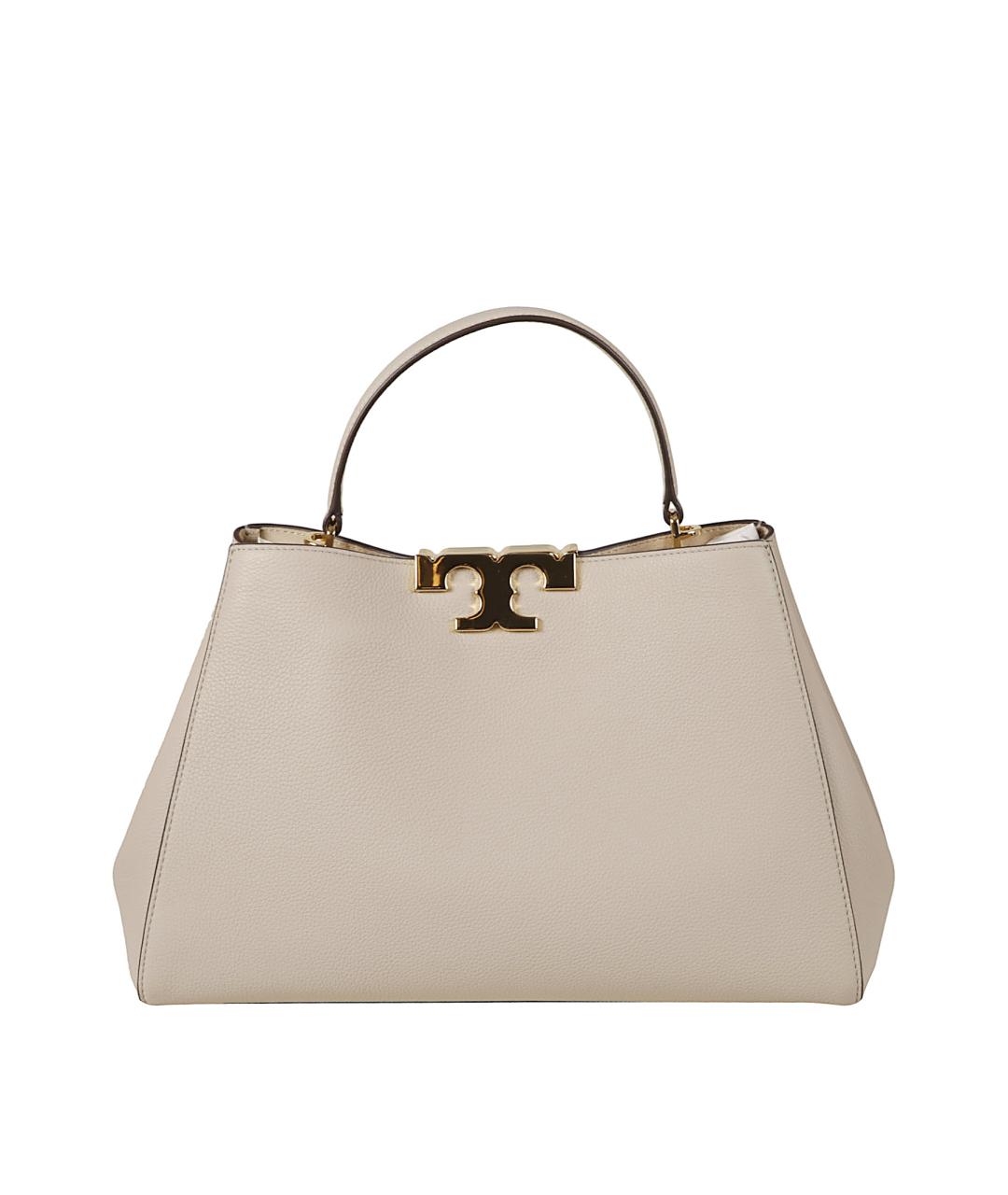 TORY BURCH Белая кожаная сумка с короткими ручками, фото 2