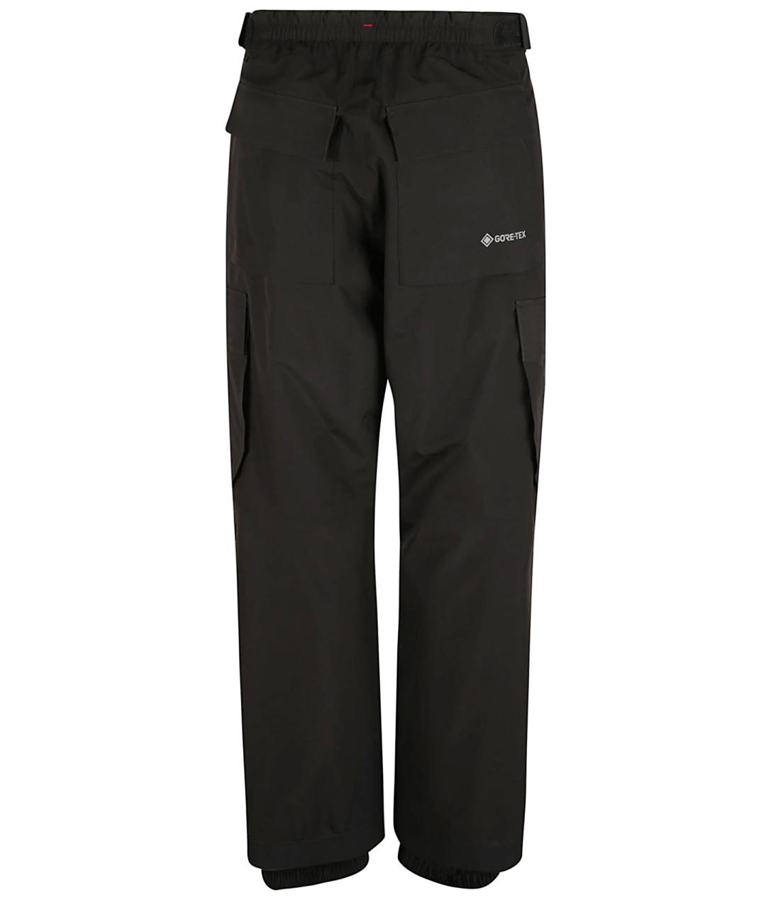 MONCLER GRENOBLE Черные полиэстеровые повседневные брюки, фото 3