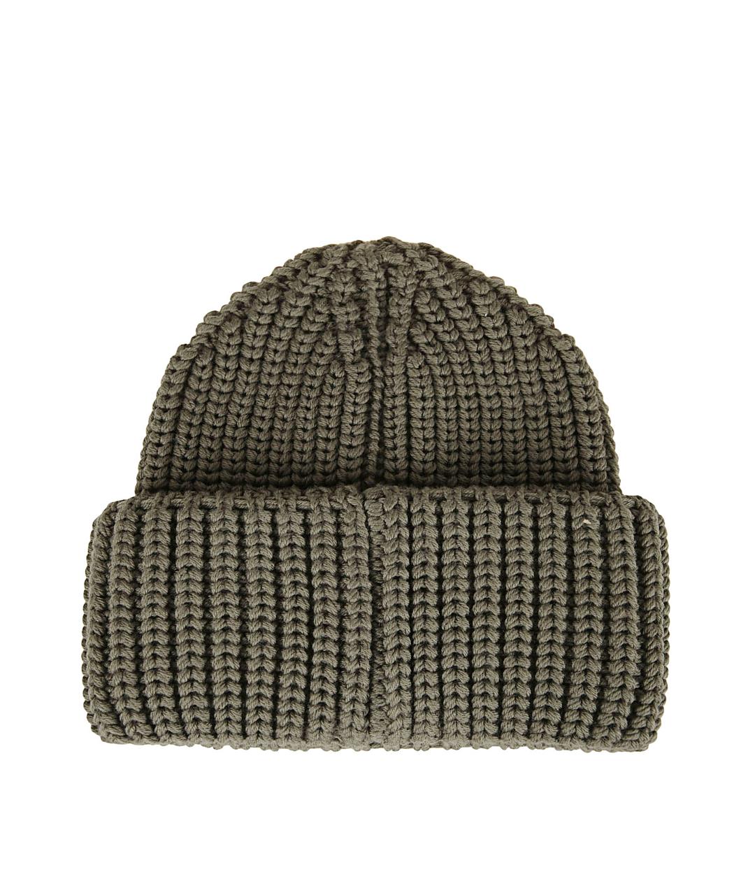 MONCLER GRENOBLE Зеленая шерстяная шапка, фото 2