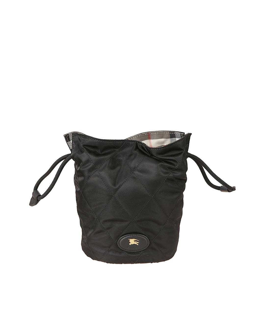 BURBERRY Черная синтетическая сумка с короткими ручками, фото 1