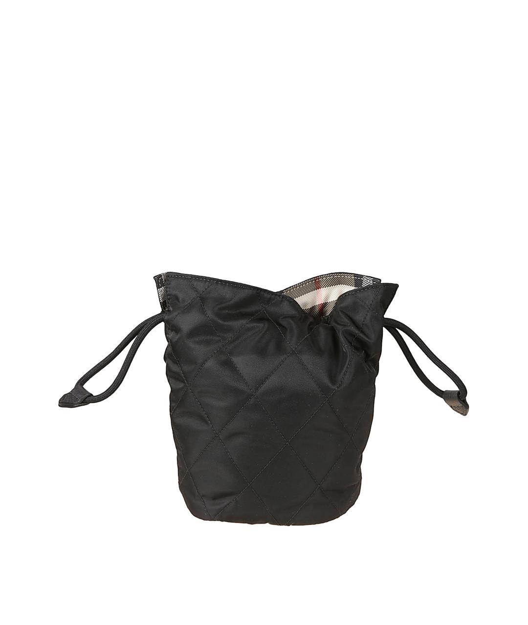 BURBERRY Черная синтетическая сумка с короткими ручками, фото 2