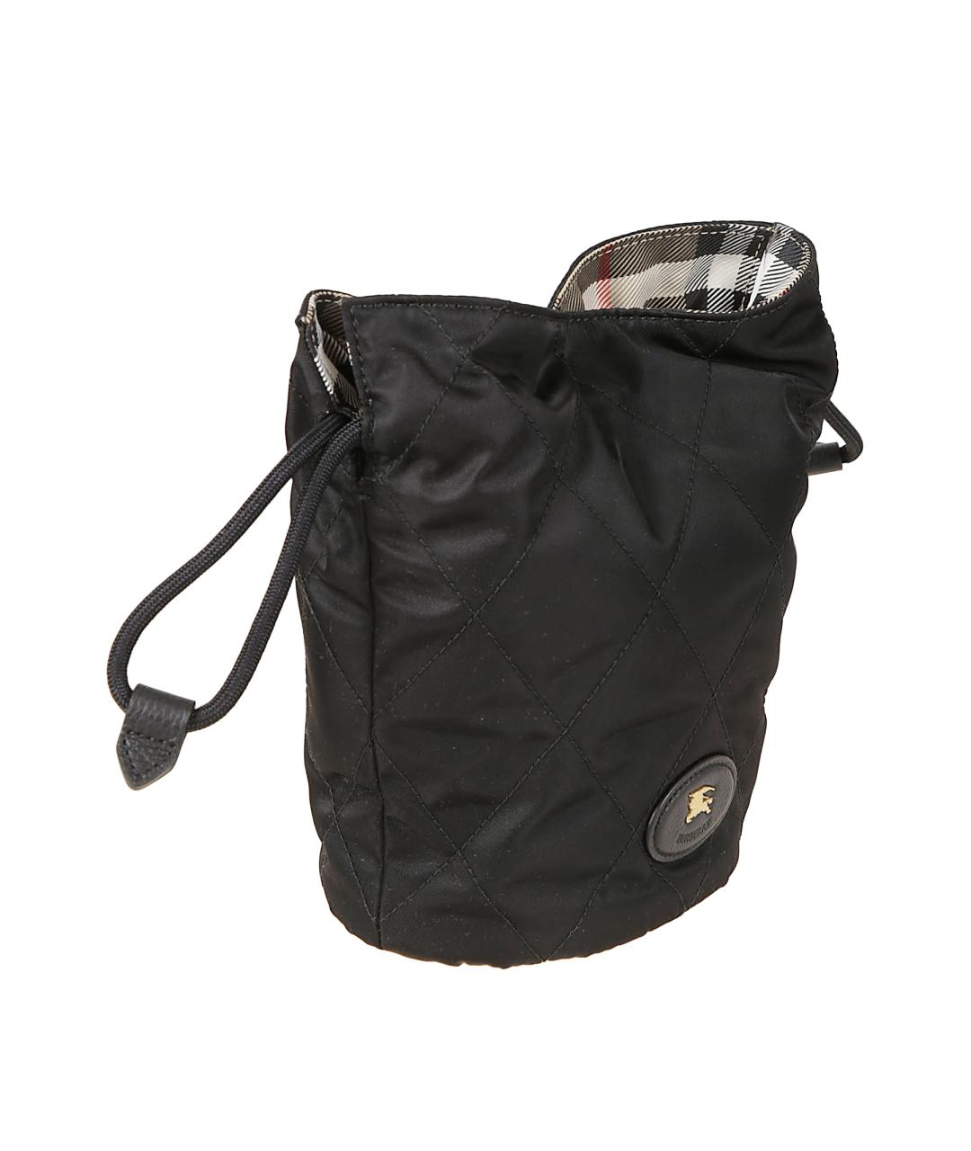 BURBERRY Черная синтетическая сумка с короткими ручками, фото 3