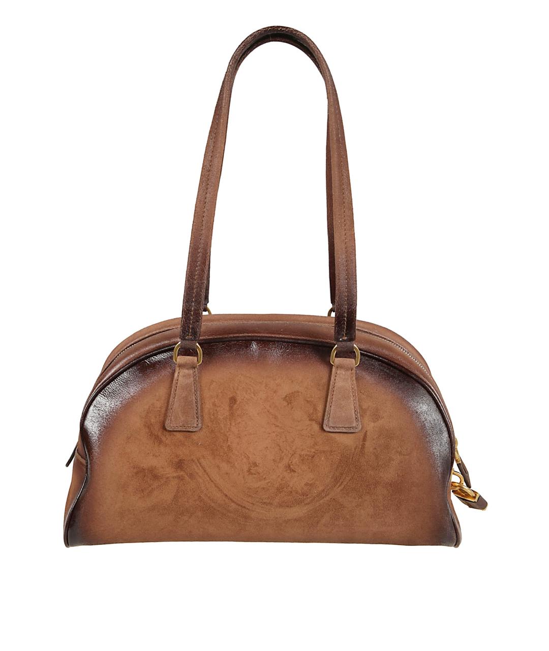 MIU MIU Коричневая кожаная сумка тоут, фото 2