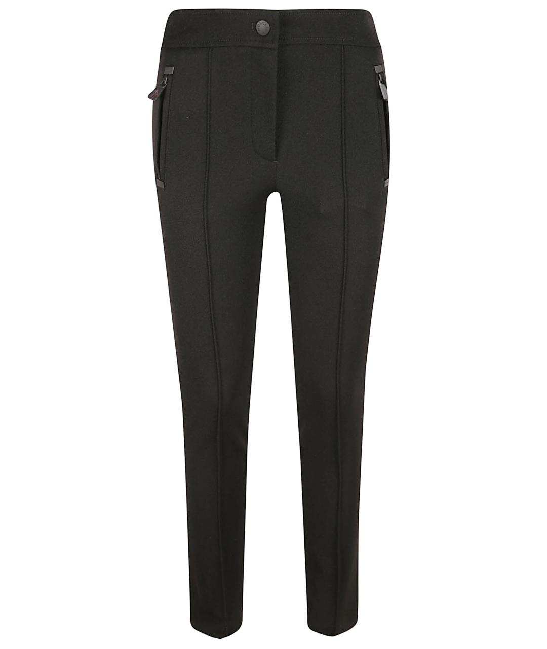 MONCLER GRENOBLE Черные полиамидовые брюки узкие, фото 1