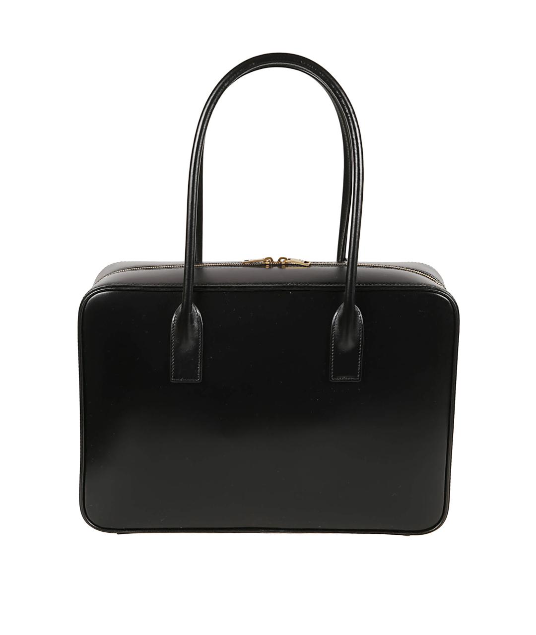 SAINT LAURENT Черная кожаная сумка тоут, фото 2