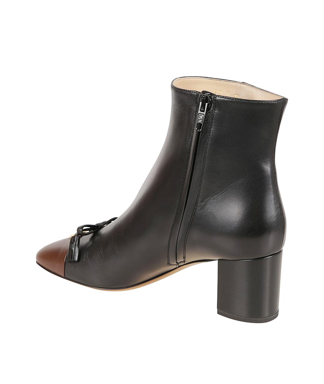 VALENTINO Черные кожаные ботильоны, фото 3