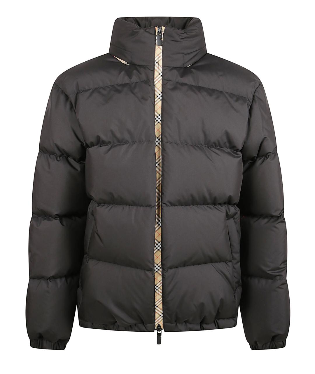 BURBERRY Черный полиэстеровый пуховик, фото 1