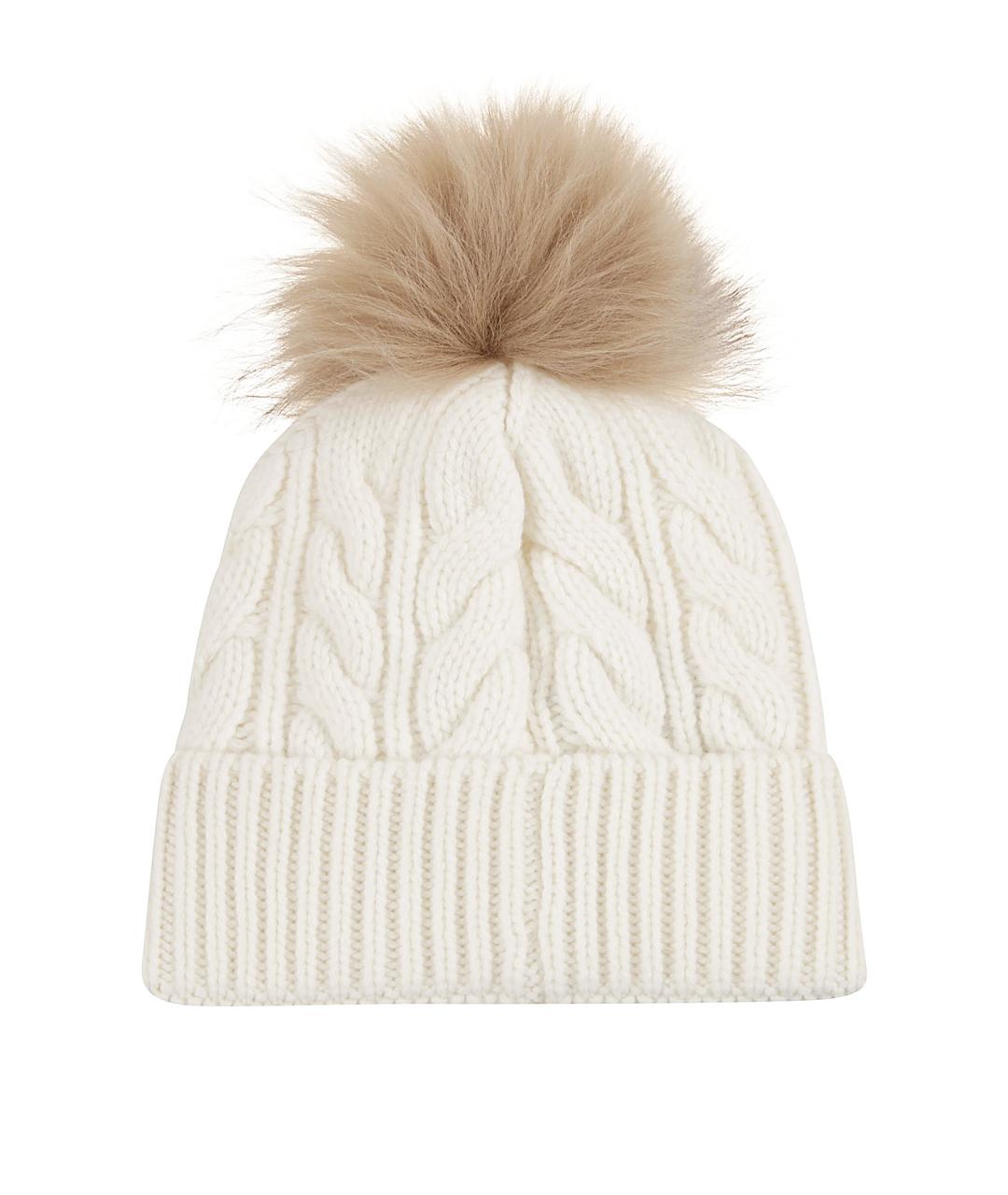 MONCLER GRENOBLE Белая кашемировая шапка, фото 2