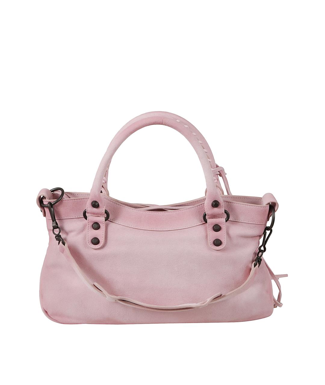 BALENCIAGA Розовая кожаная сумка тоут, фото 2