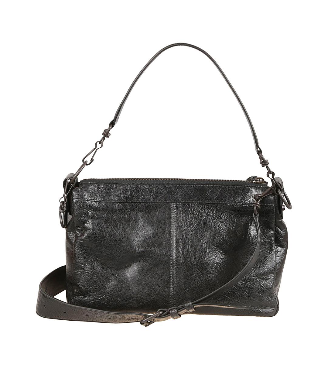 BALENCIAGA Черная кожаная сумка на плечо, фото 2