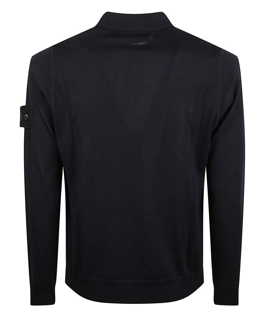 STONE ISLAND Синее поло с длинным рукавом, фото 3