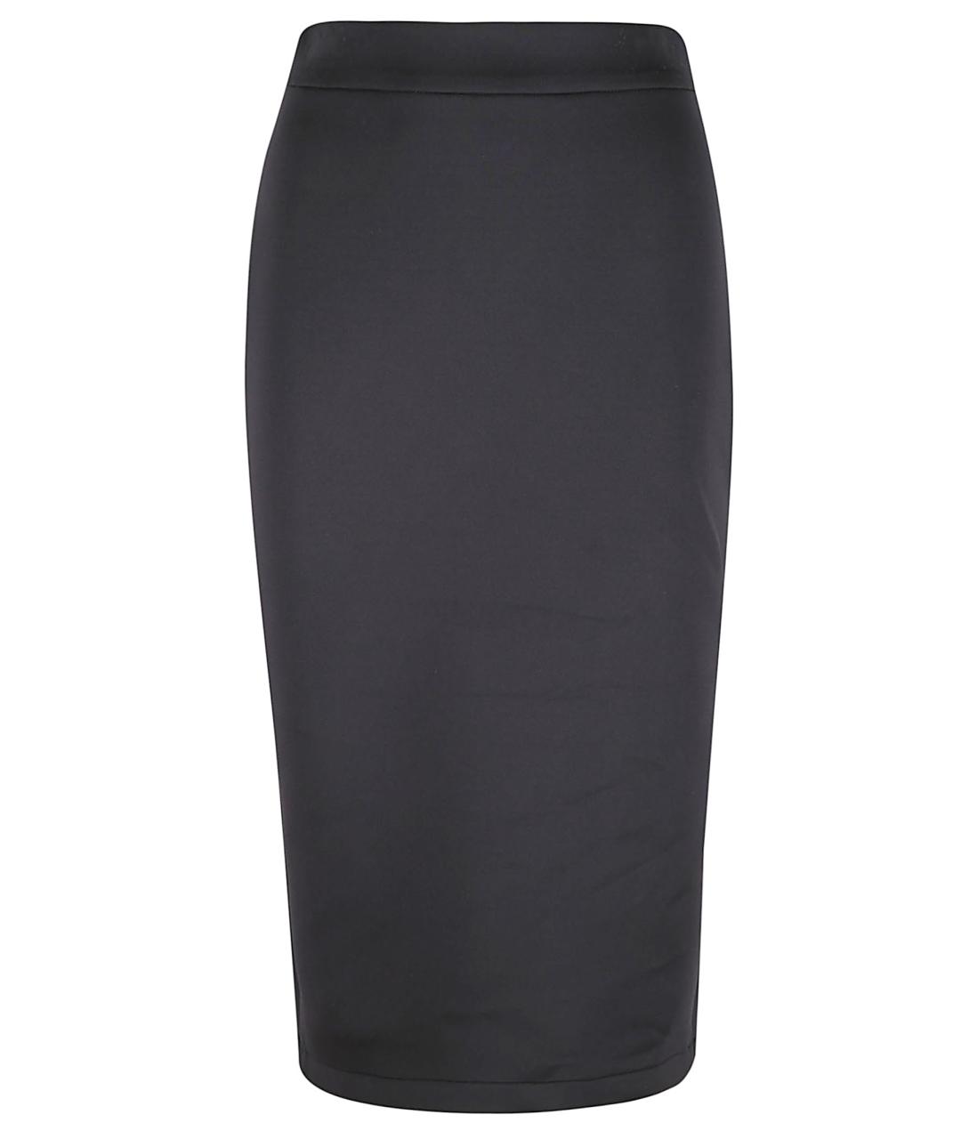 MONCLER Черная полиэстеровая юбка миди, фото 1