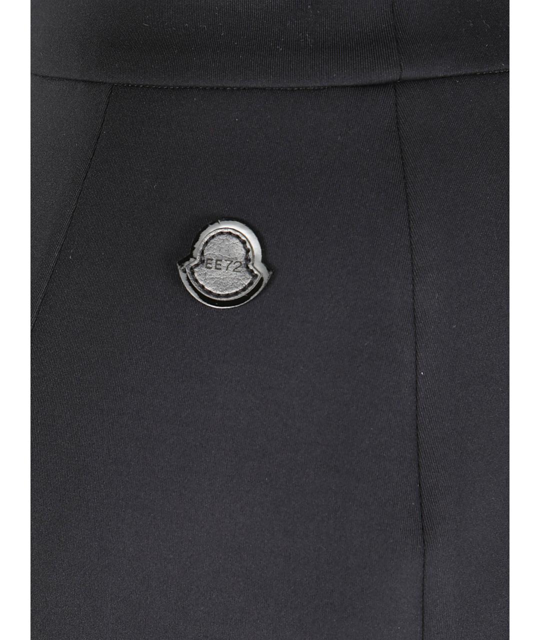 MONCLER Черная полиэстеровая юбка миди, фото 3