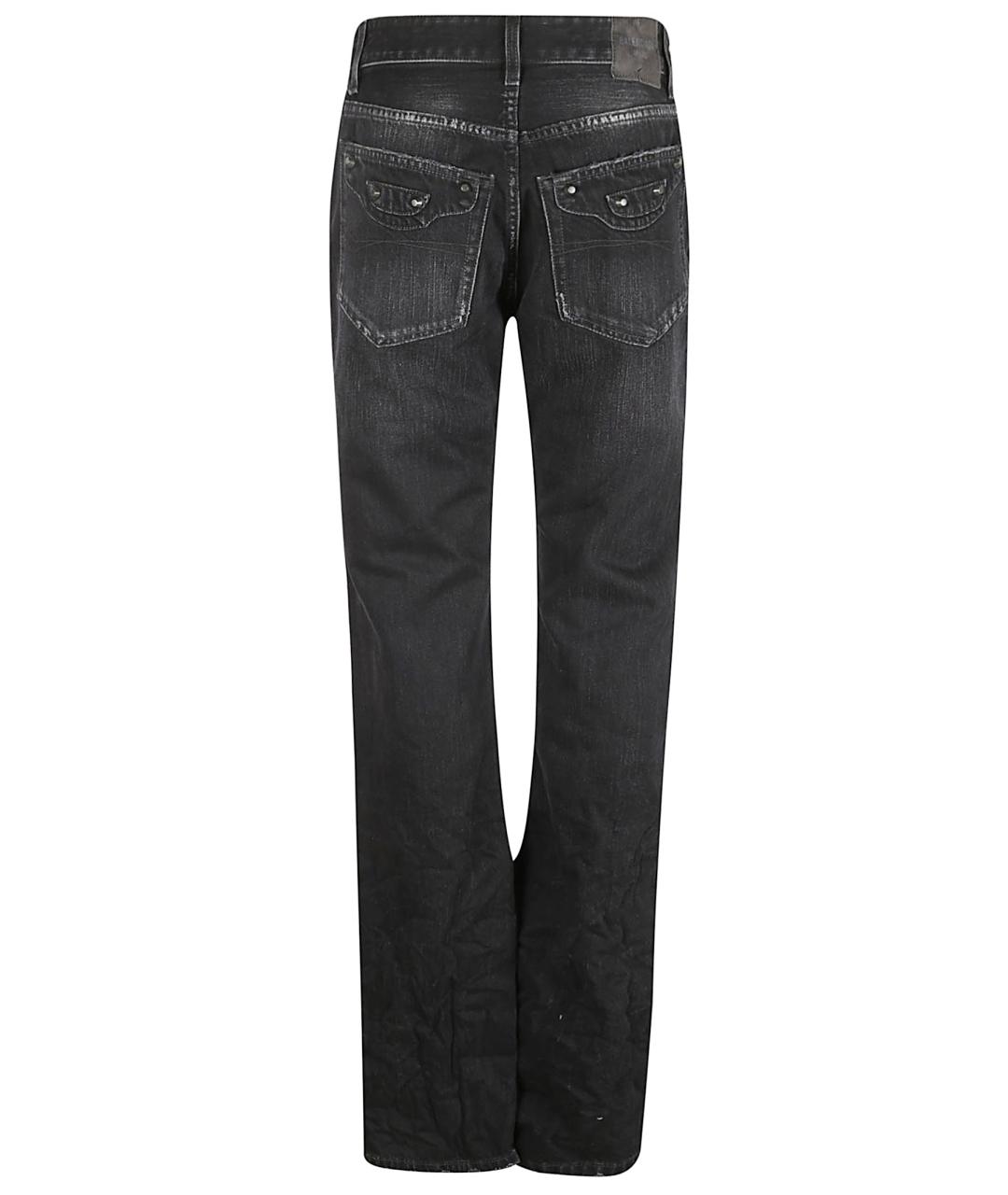BALENCIAGA Черные хлопковые прямые джинсы, фото 3