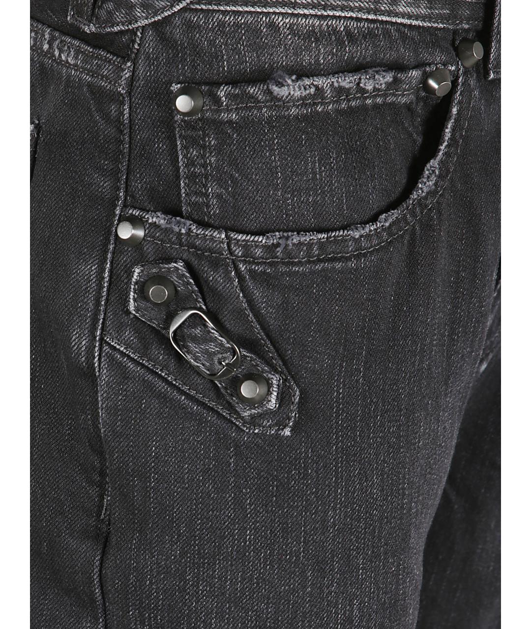 BALENCIAGA Черные хлопковые прямые джинсы, фото 2