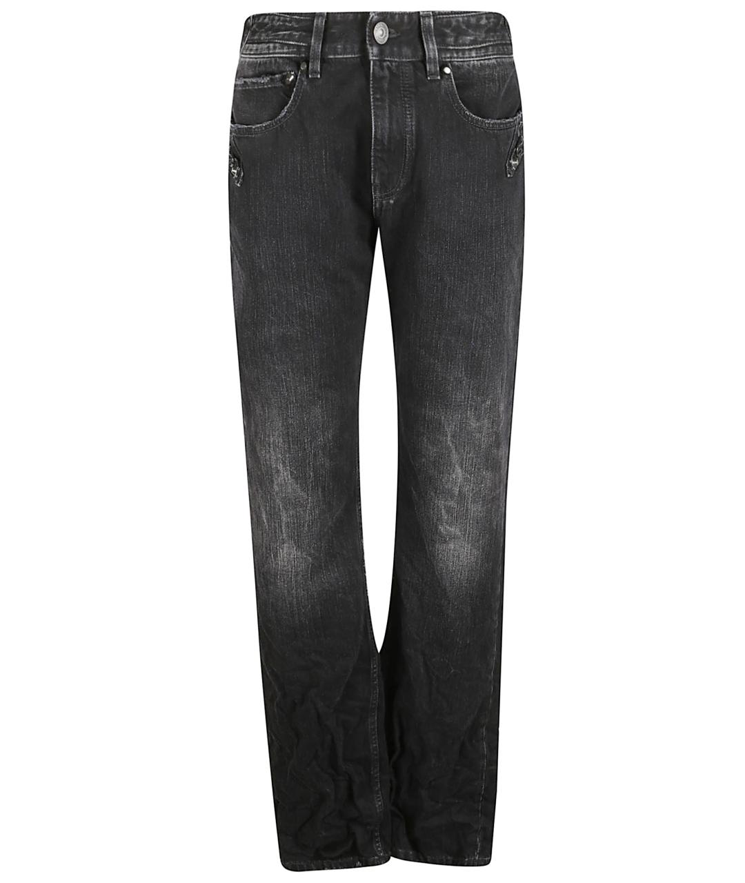 BALENCIAGA Черные хлопковые прямые джинсы, фото 1