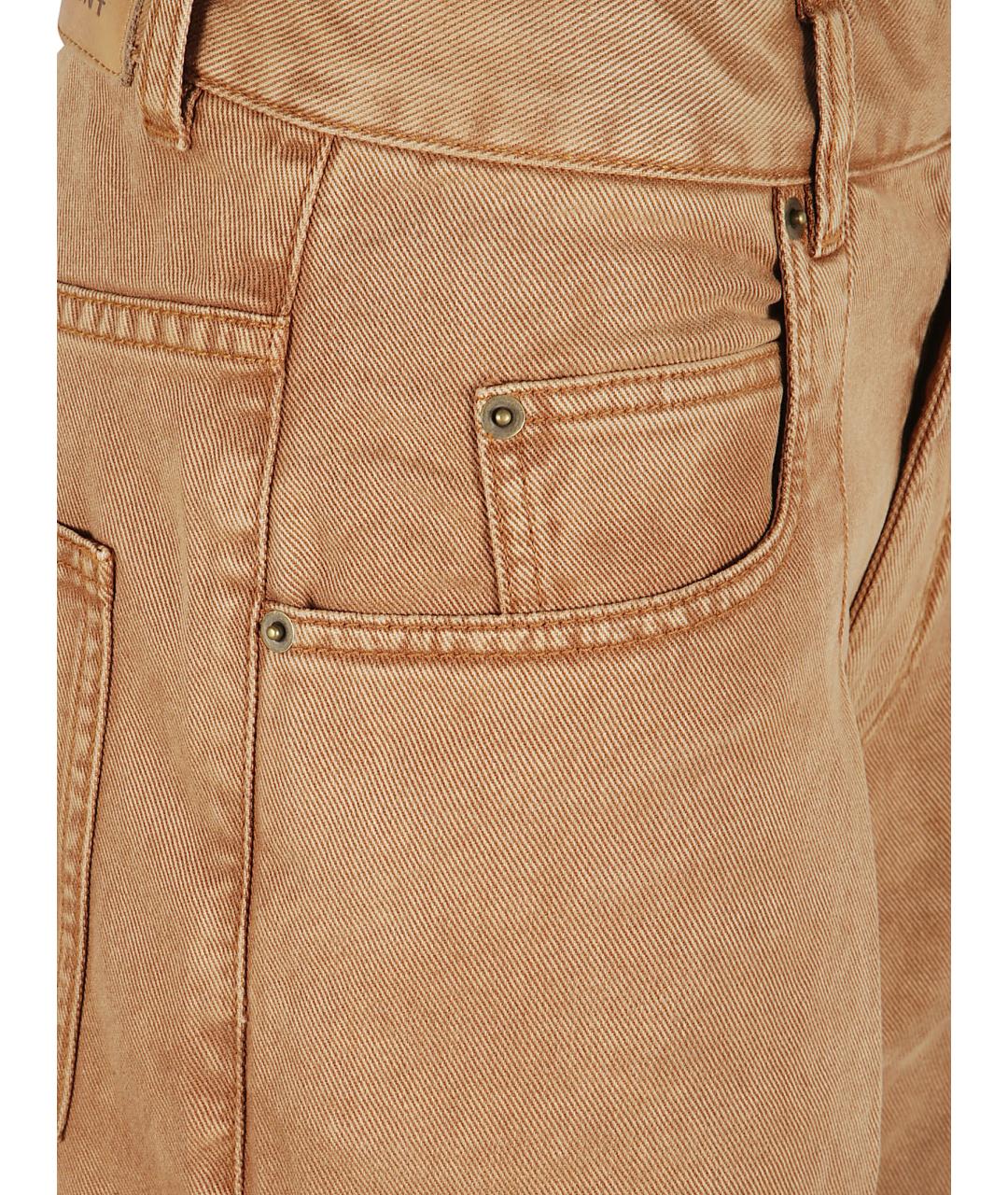 ISABEL MARANT Бежевые шерстяные прямые брюки, фото 3