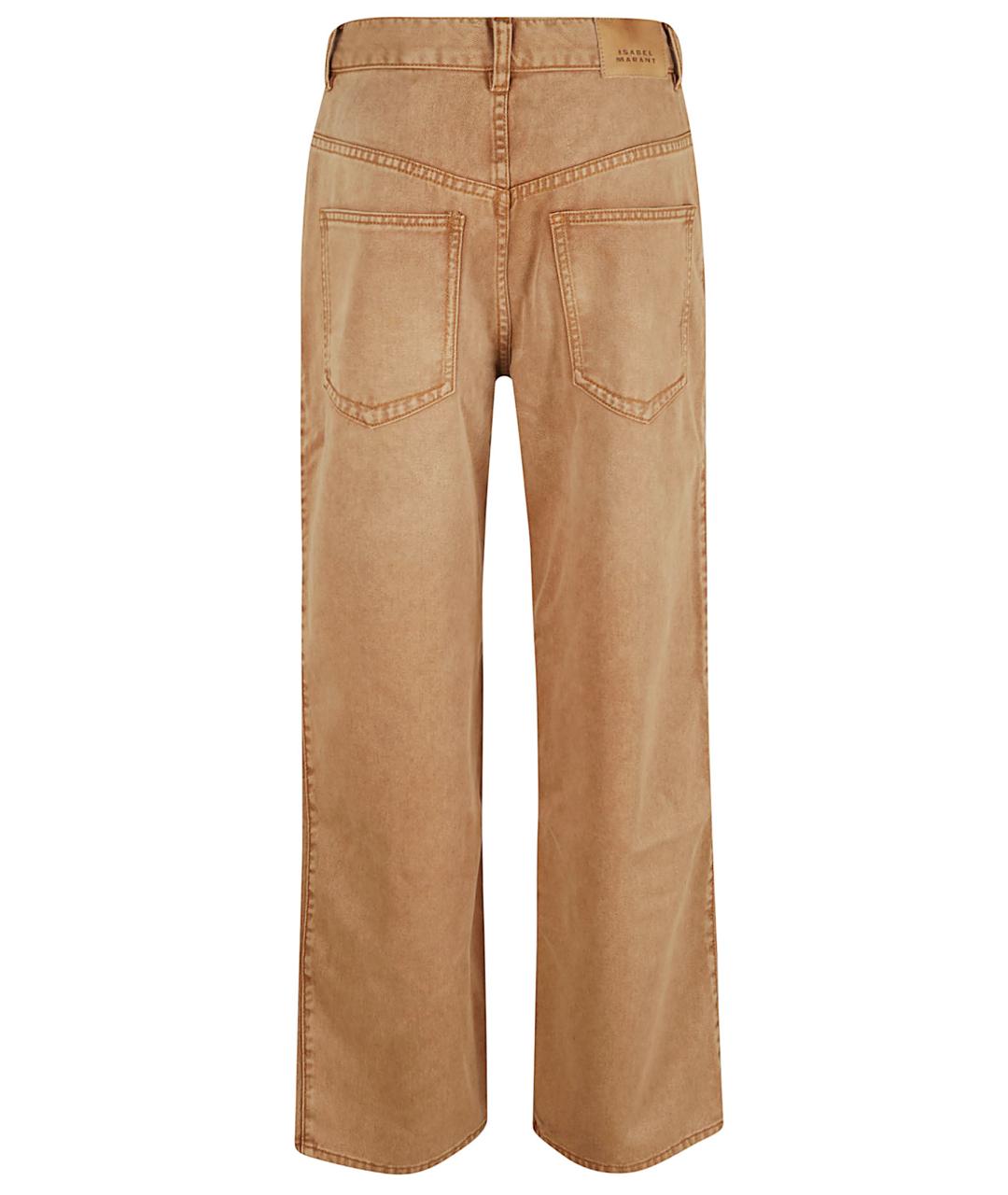 ISABEL MARANT Бежевые шерстяные прямые брюки, фото 2