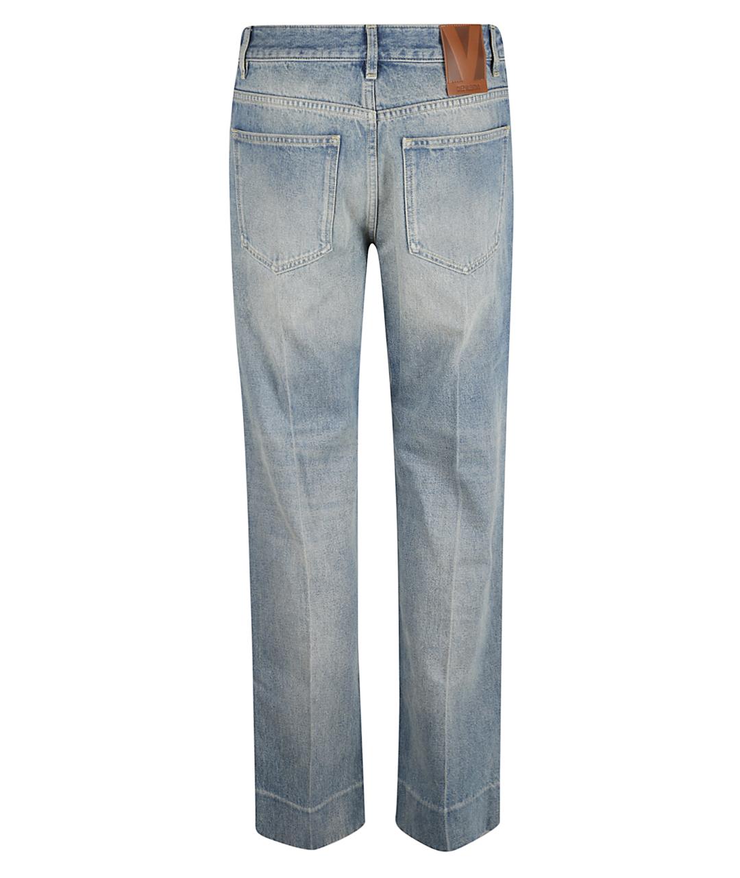 VALENTINO Синие хлопковые прямые джинсы, фото 3