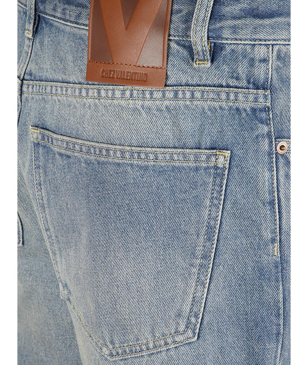 VALENTINO Синие хлопковые прямые джинсы, фото 2