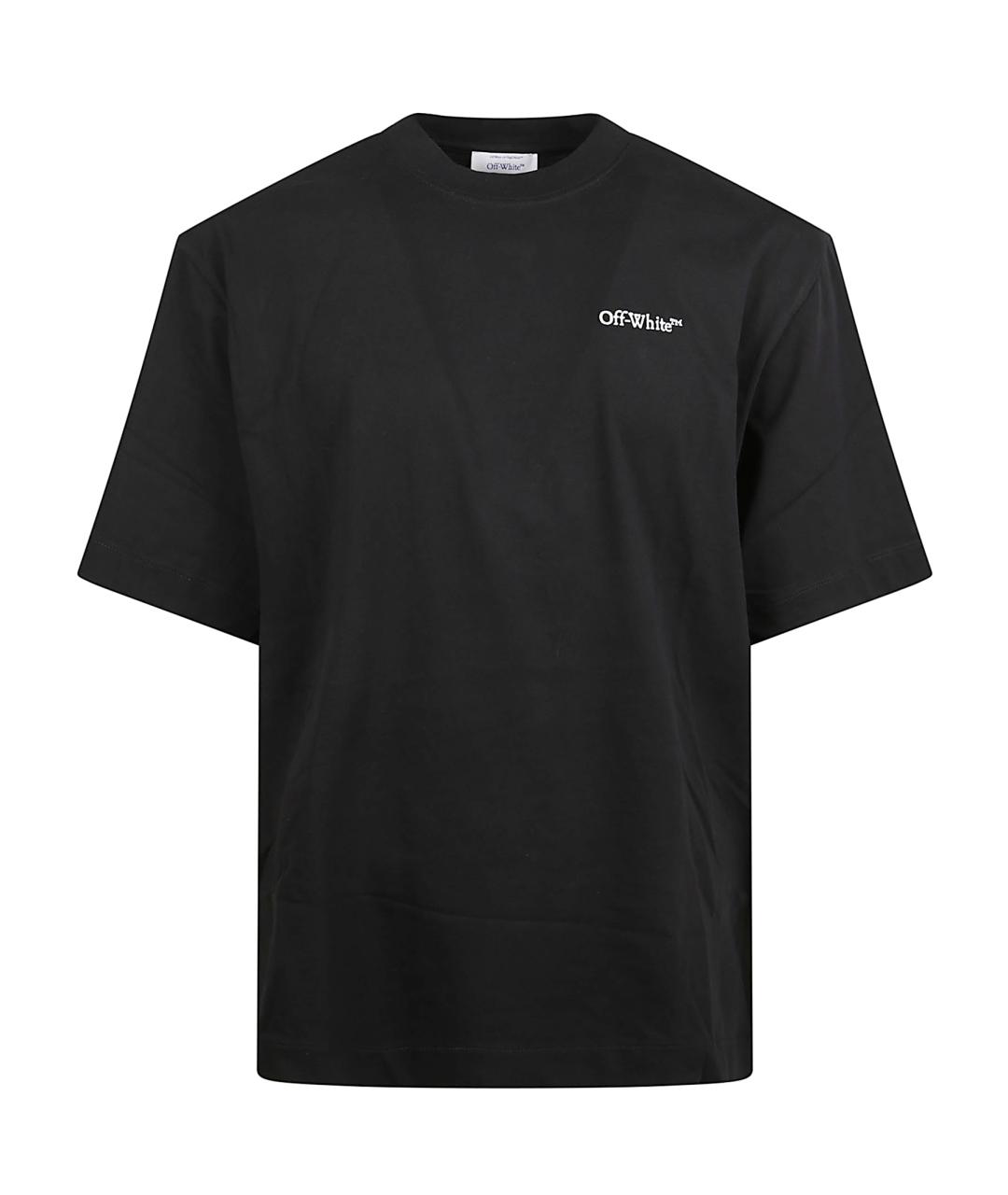 OFF-WHITE Черная хлопковая футболка, фото 1