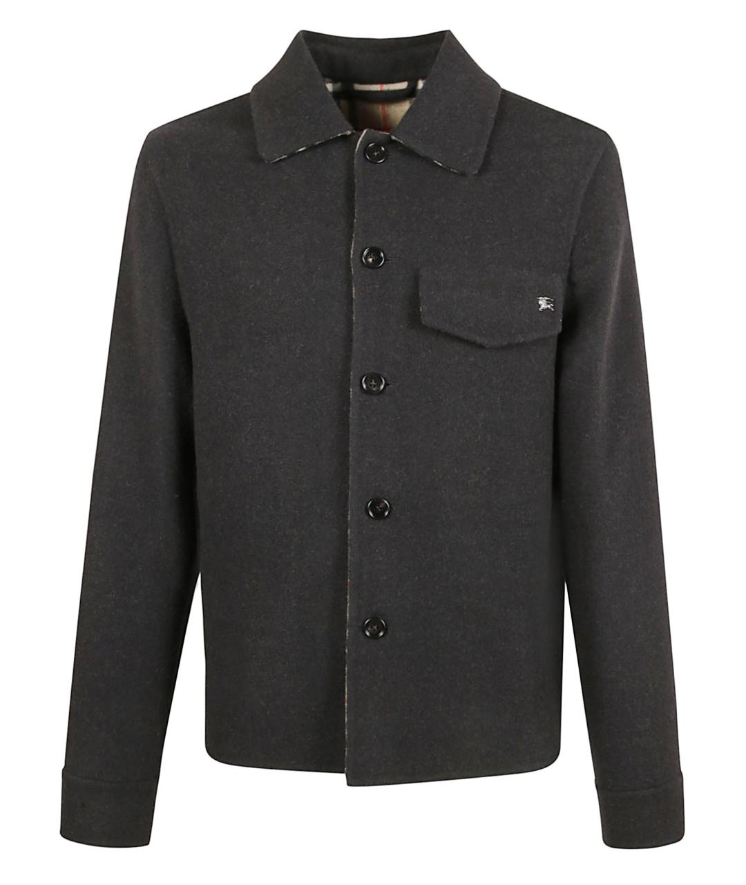 BURBERRY Черная шерстяная куртка, фото 1