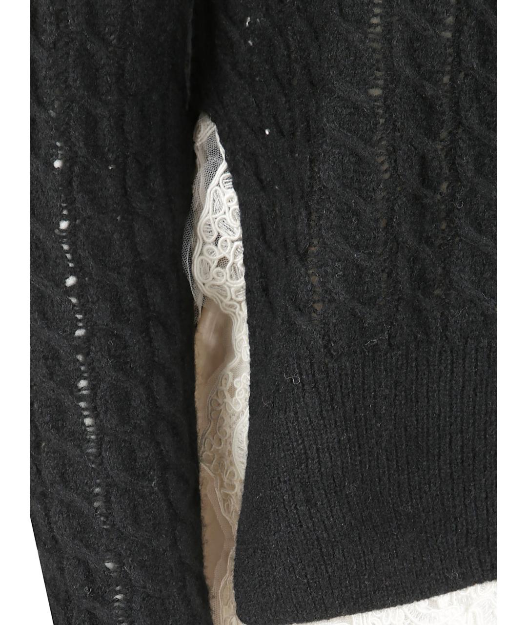 ERMANNO SCERVINO Черный шерстяной кардиган, фото 2