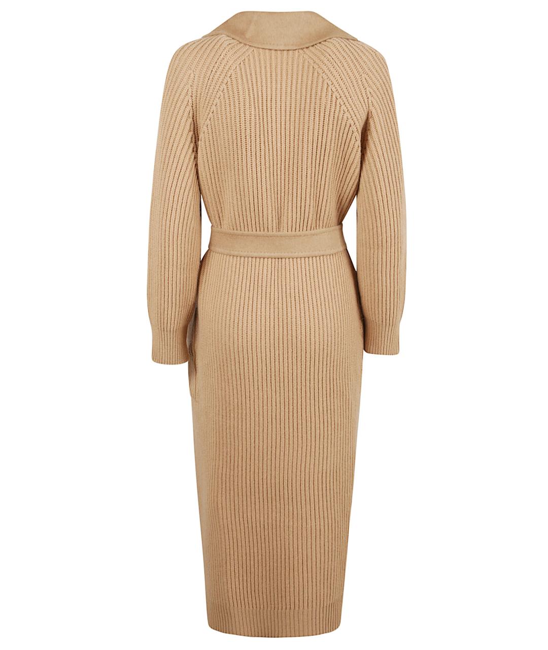 MAX MARA Бежевое шерстяное пальто, фото 3