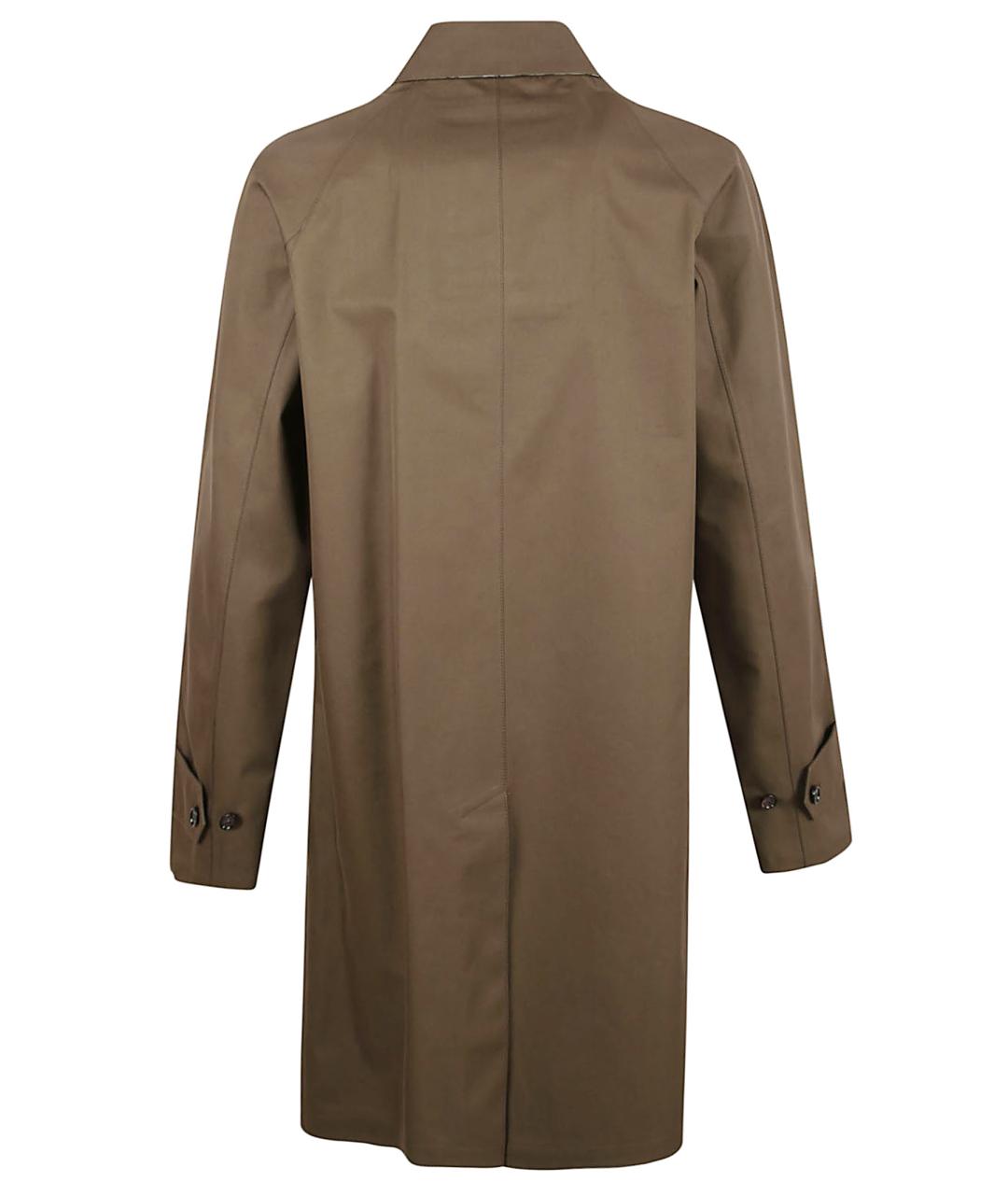 BURBERRY Зеленый хлопковый тренч / плащ, фото 3