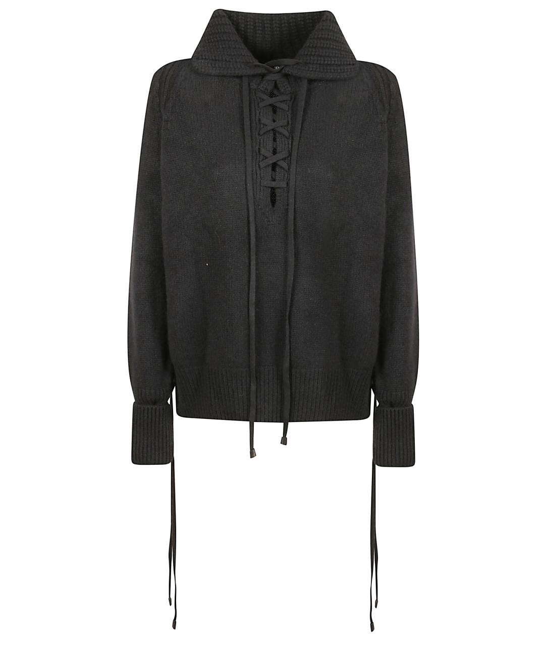 ERMANNO SCERVINO Черный кашемировый джемпер / свитер, фото 1