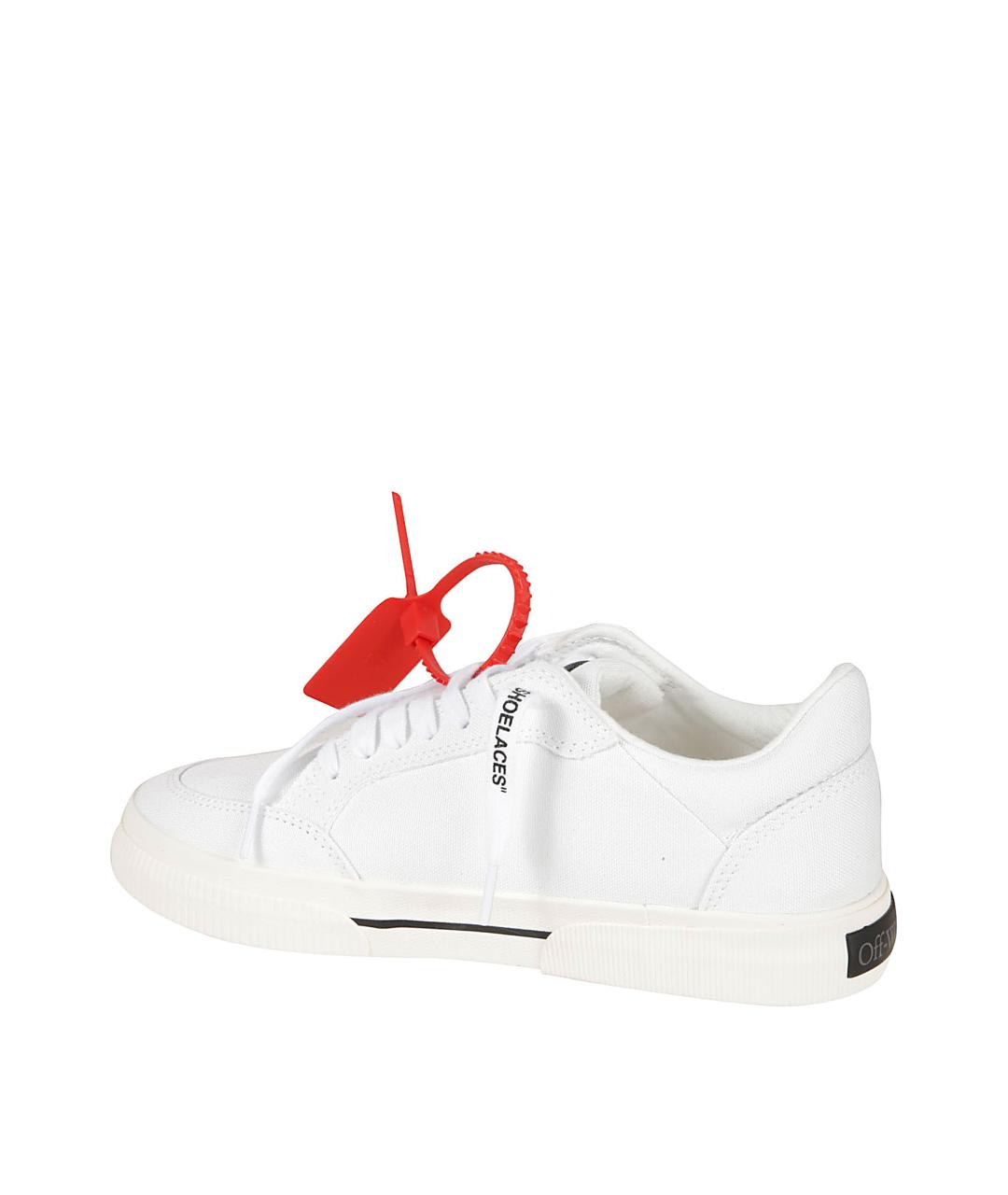 OFF-WHITE Белые текстильные низкие кроссовки / кеды, фото 3