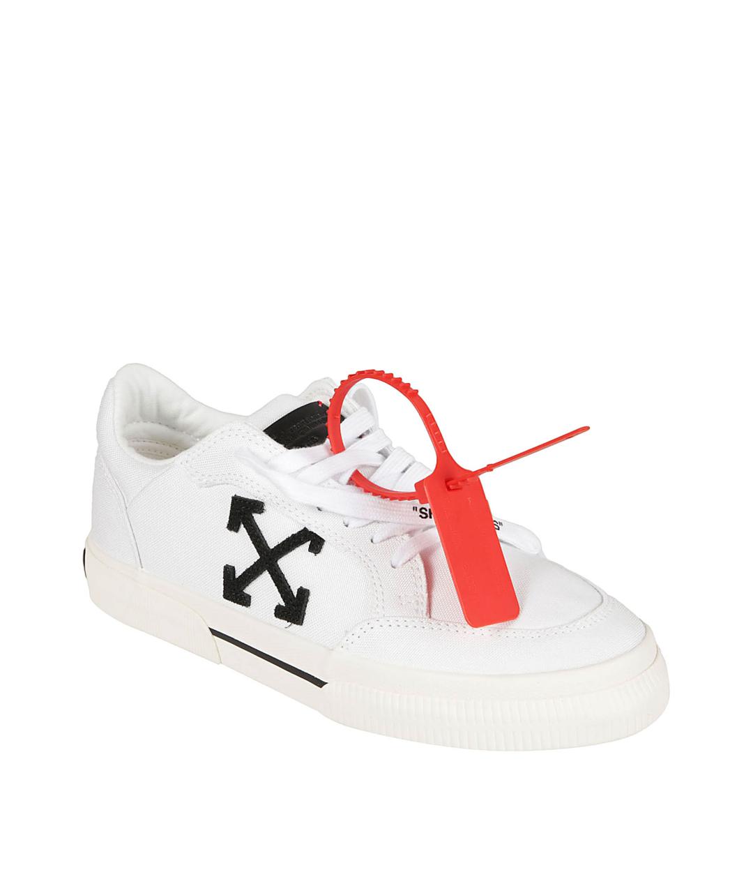 OFF-WHITE Белые текстильные низкие кроссовки / кеды, фото 2