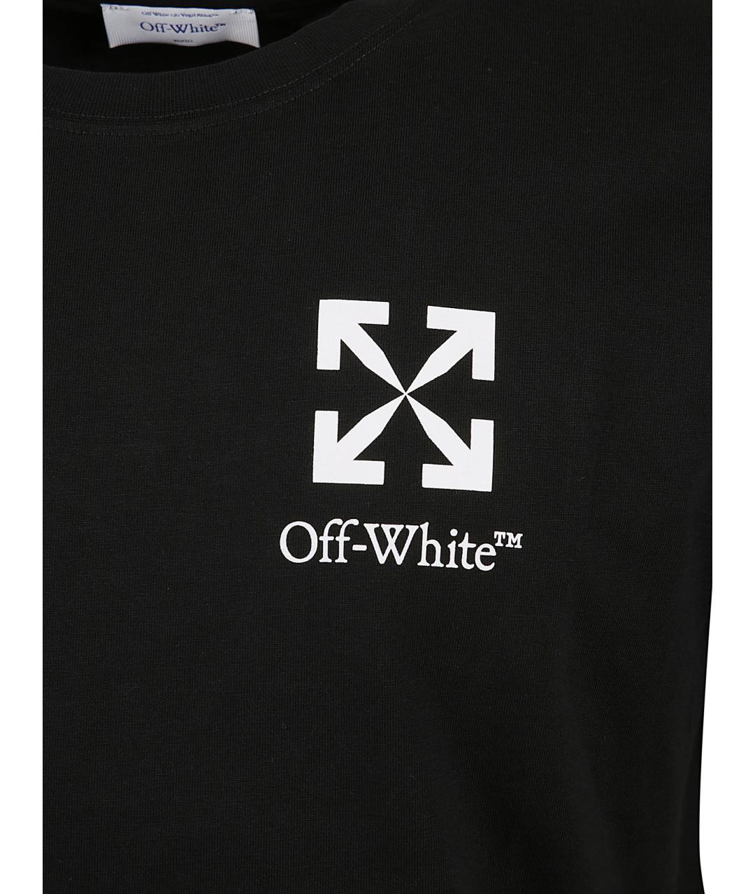 OFF-WHITE Черная хлопковая футболка, фото 3