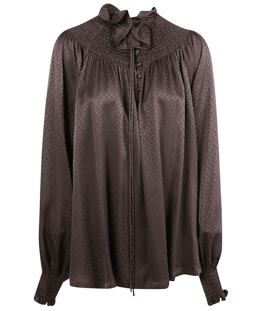 BURBERRY Коричневая шелковая блузы, фото 1