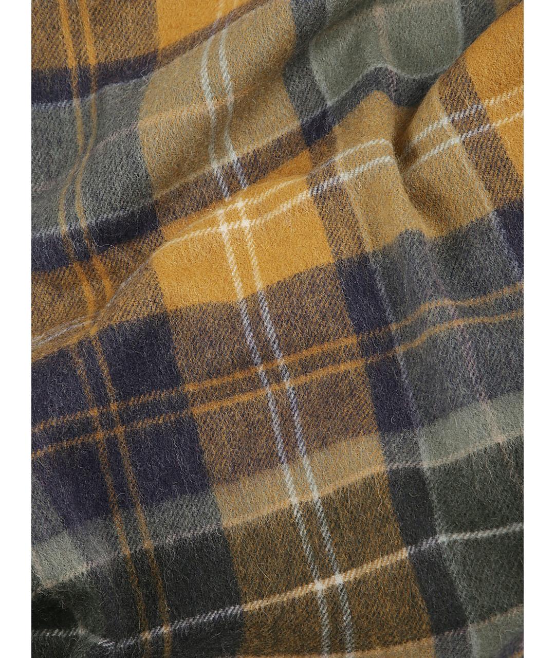 BARBOUR Желтый шерстяной шарф, фото 2