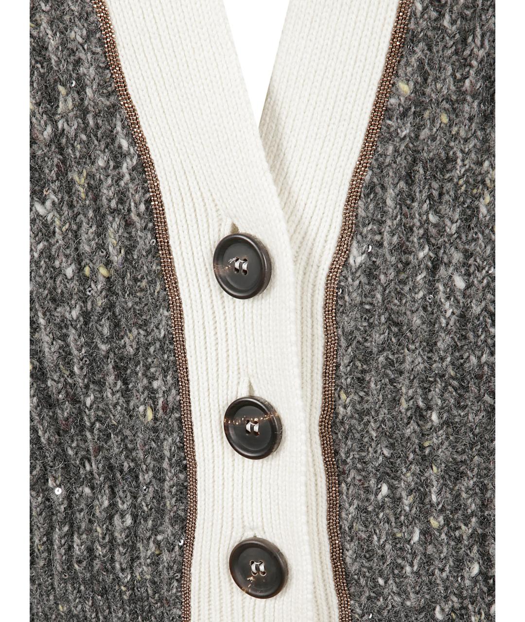 BRUNELLO CUCINELLI Серый шерстяной джемпер / свитер, фото 2