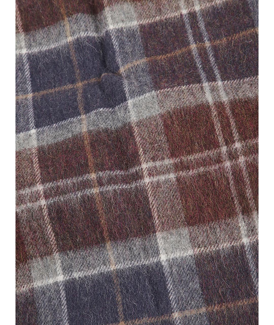 BARBOUR Коричневый шерстяной шарф, фото 2