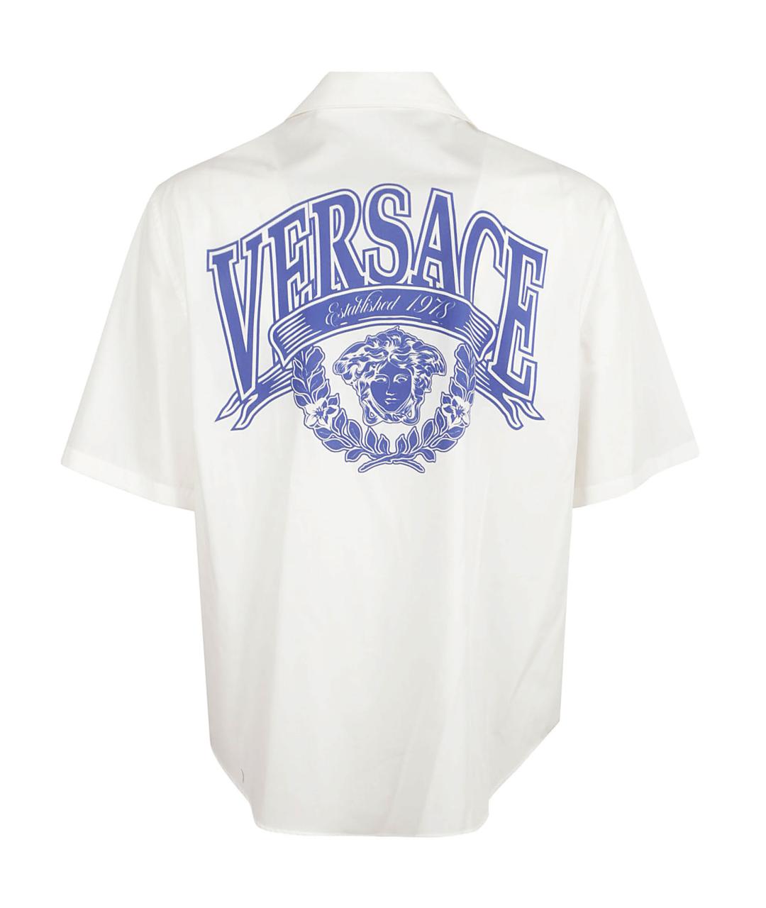 VERSACE Белая хлопковая кэжуал рубашка, фото 3